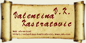 Valentina Kastratović vizit kartica